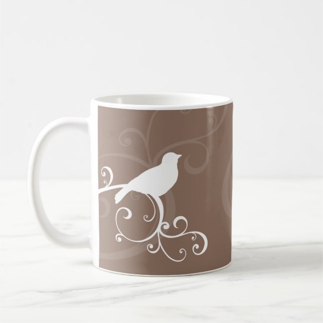 PERSONALISIERTE MODERNE TASSE: Whimsicalbird 1 Kaffeetasse (Links)
