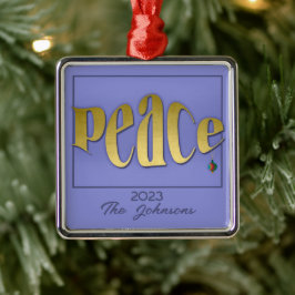 Personalisierte moderne und elegante friedliche St Ornament Aus Metall