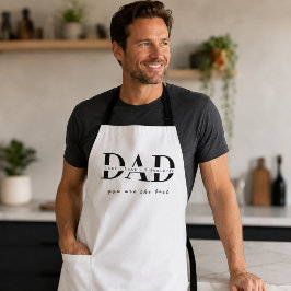 Personalisierte moderne VATER-Schürze in Weiß Schürze