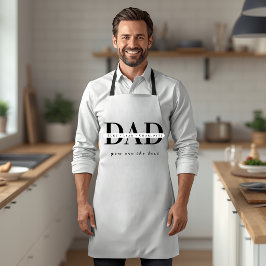 Personalisierte moderne VATER-Schürze in Weiß Schürze
