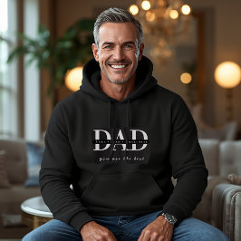 Personalisierte moderne VATER-Schwarz Kapuzenjacke Hoodie
