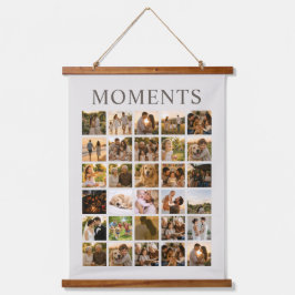 Personalisierte Momente Fotocollage Wandteppich Mit Holzrahmen