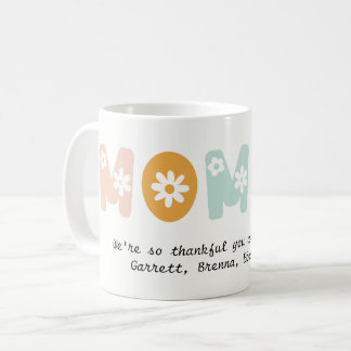 Personalisierte Mommy Floral Pastellfarben Mutter Kaffeetasse