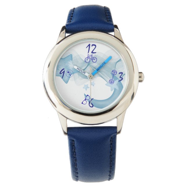 Personalisierte Mond-Star-eWatch Armbanduhr (Vorderseite)
