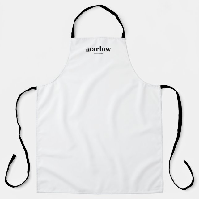 Personalisierte Monogram Cooking Schürze für Männe (Vorderseite)
