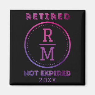 Personalisierte Monogram Date Retirement Gast Magnet