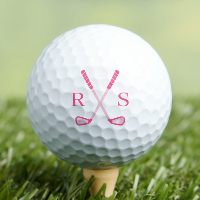 Personalisierte Monogram, erste rosa Golfbälle (Von Creator hochgeladen)