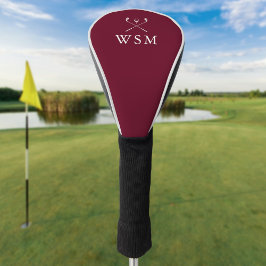 Personalisierte Monogram Golf Clubs Burgundy Red Headcover