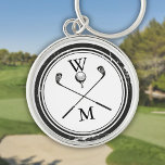 Personalisierte Monogram-Golfklubs Schlüsselanhänger<br><div class="desc">Personalisieren Sie die Initialen,  um ein großartiges Mongram Golfgeschenk zu erstellen und zu behalten. Entwickelt von Thisisnotme©</div>