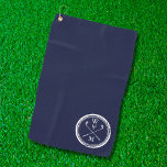 Personalisierte Monogram Initials Navy Blue Golfhandtuch<br><div class="desc">Personalisieren Sie die Initialen,  um ein marineblaues mit Monogramm Golfgeschenk zu schaffen. Entwickelt von Thisisnotme©</div>