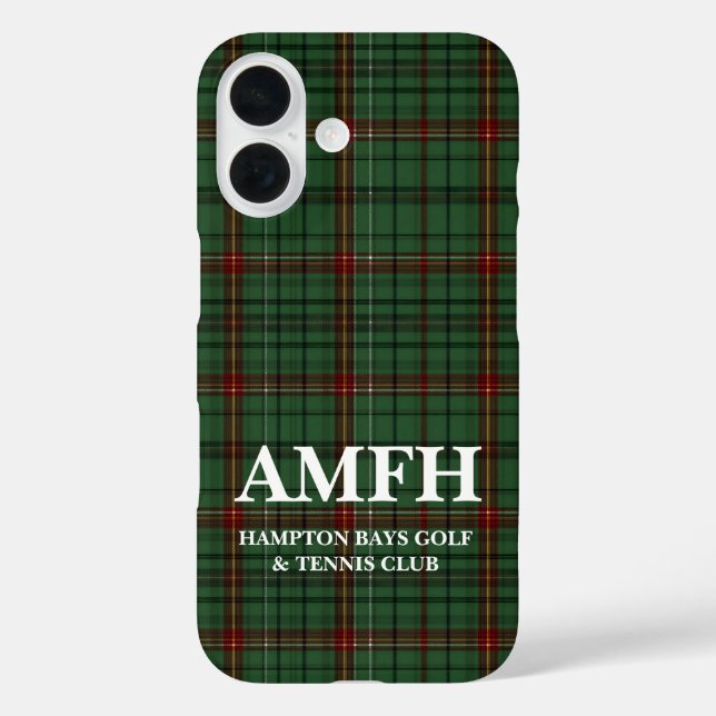 Personalisierte Monogram iPhone Case Golf Enthusia (Rückseite)
