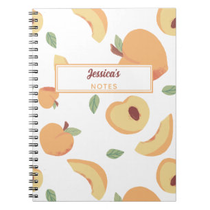 Personalisierte Monogram Niedlich Peaches Modernes Notizblock