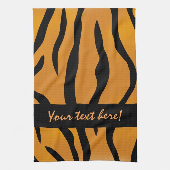 Personalisierte Monogram Wild Thing Tiger Streifen Handtuch (Vertikal)