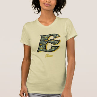 Personalisierte Monogramm-Anfangsbuchstabe E Gänse T-Shirt