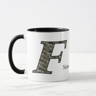 Personalisierte Monogramm Anfangsbuchstabe F Horte Tasse