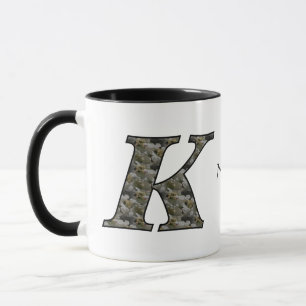 Personalisierte Monogramm Anfangsbuchstabe K Horte Tasse