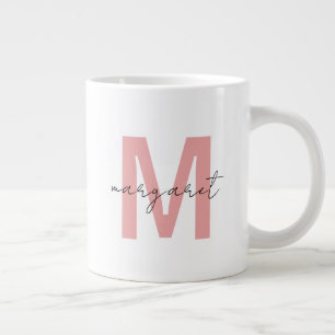 Personalisierte Monogramm Anfangsbuchstaben Name Jumbo-Tasse