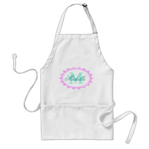 Personalisierte Monogramm Backform Schürze für Fra