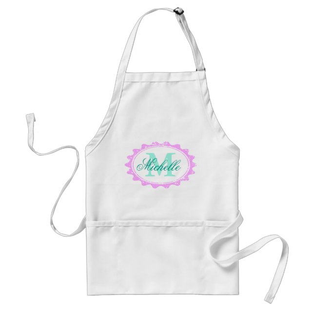 Personalisierte Monogramm Backform Schürze für Fra (Vorne)