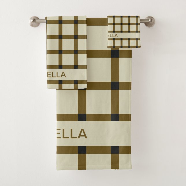 Personalisierte Monogramm Badhandtuch Set (Insitu)