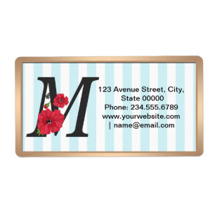 Personalisierte monogramm bearbeitbare M-Text rote