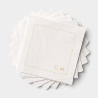 Personalisierte Monogramm-Elegant-Goldrahmen-Hochz