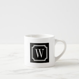 Personalisierte Monogramm elegante Rahmen Espresso Espressotasse