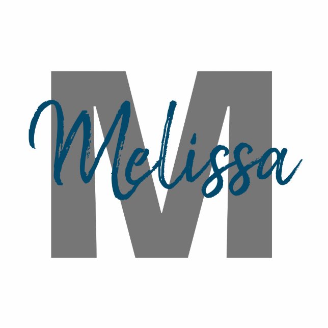 Personalisierte Monogramm Fotoskulptur Magnet (Vorne)