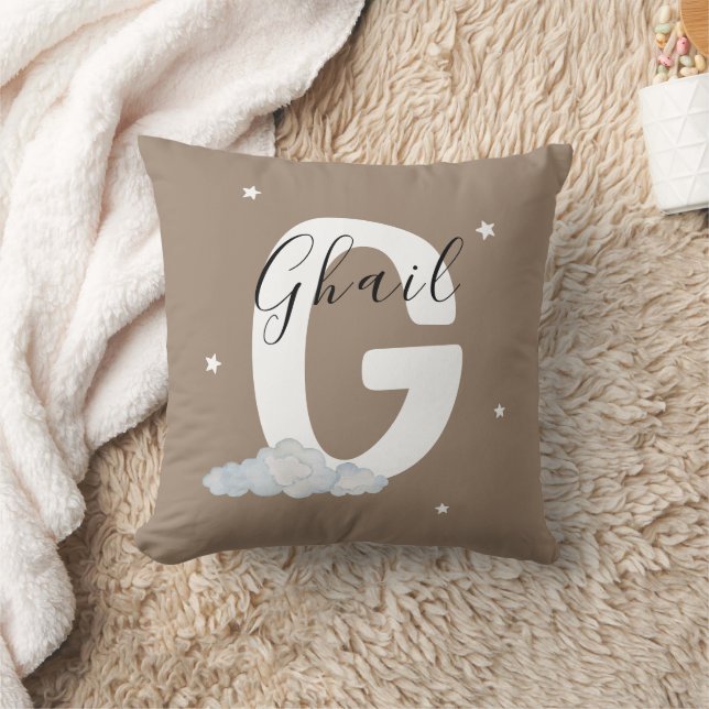 Personalisierte Monogramm-G-Initial-Dekorative Wur Kissen (Decke)