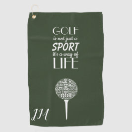 Personalisierte Monogramm Golfhandtuch