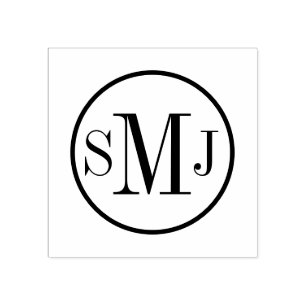 Personalisierte Monogramm Gummistempel