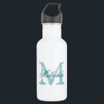 Personalisierte monogramm Hochzeitsflaschen Edelstahlflasche<br><div class="desc">Personalisierte monogramm Hochzeitsflaschen. Vintager Name Anfangsbuchstabe mit stylischer Schrift Kalligrafie Typografie für den Namen. Klassisches mit Monogramm Design für rustikales Country-Chic-Brautparty oder elegantes Hochzeitsfeier-Empfang-Party. Personalisierbar mit Namen, Anführungszeichen oder Titel. Machen Sie sich ein, um Braut und Braut zu sein; Junior-Bachelorette, Trauzeugin, Ehrenmatron, Brautmutter, Bräutigam, Blume Mädchen etc. macht auch eine...</div>