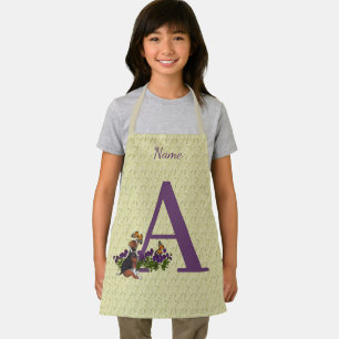 Personalisierte Monogramm-Initiale A Schmetterling Schürze