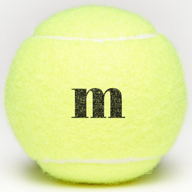 Personalisierte Monogramm-Initiale Tennisbälle (Fun minimalist lower case monogram initial personalized tennis ball)