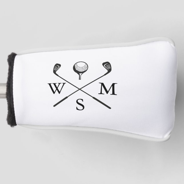 Personalisierte Monogramm-Initialen Golf Headcover (Vorderseite)