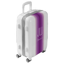 Personalisierte Monogramm-Initialen-lila Streifen