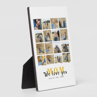 Personalisierte Monogramm-Liebe Ihr Foto zu 16 Fam Fotoplatte