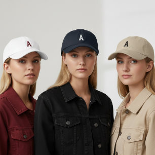Personalisierte Monogramm-Mütze als Geschenk für M Bestickte Baseballkappe
