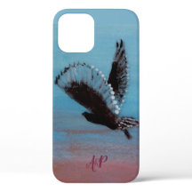 Personalisierte Monogramm-Owl-Kunst