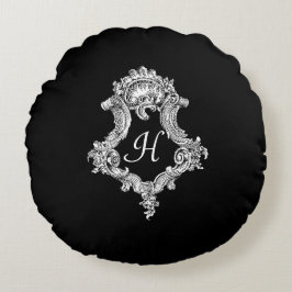 Personalisierte Monogramm Rundes Kissen