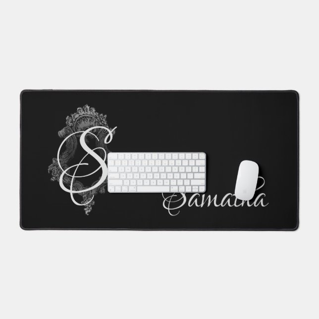 Personalisierte Monogramm Schreibtischunterlage (Tastatur & Maus)