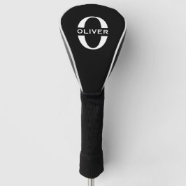 Personalisierte Monogramm Schwarz-Weiß-Bezeichnung Golf Headcover