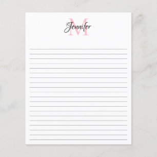 Personalisierte Monogramm-Stationery 4,5" x 5,6" Flyer