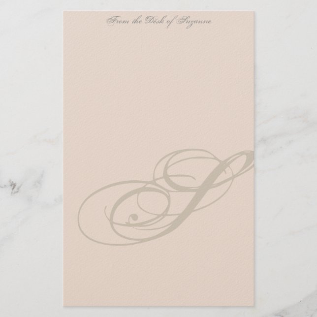 Personalisierte Monogramm-Stationierung Briefpapier (Vorderseite)