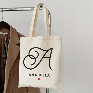 Personalisierte Monogramm-Tasche, Geschenk für Fra Tragetasche