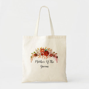 Personalisierte Monogramm Text Aquarell Blume Flor Tragetasche