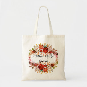 Personalisierte Monogramm Text Aquarell Blume Flor Tragetasche