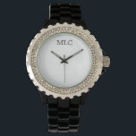 Personalisierte Monogramm-Überwachungsfläche Armbanduhr<br><div class="desc">Gib ein Geschenk, das er tatsächlich behalte (und anziehen!) und erinnere dich daran, wer es ihm jedes Mal gegeben hat, wenn er die Zeit Karo.</div>