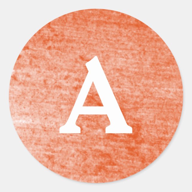 Personalisierte Monogramm-Umschlag Aufkleber rot/w (Vorderseite)