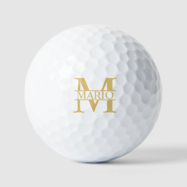 Personalisierte Monogramm und Name Golfball (Vorderseite)